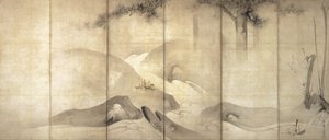 月光による松と梅 作： Moonlight